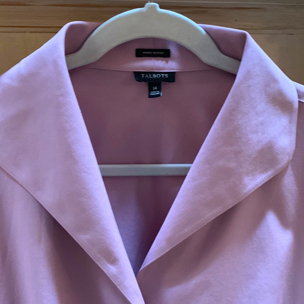 Talbots Lavender Button Down Large Collar Shirt S… - image 3